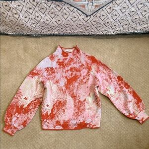 *NWOT* By Anthropologie Stylish Red and Pink Cowl Neck Sweater, Size S